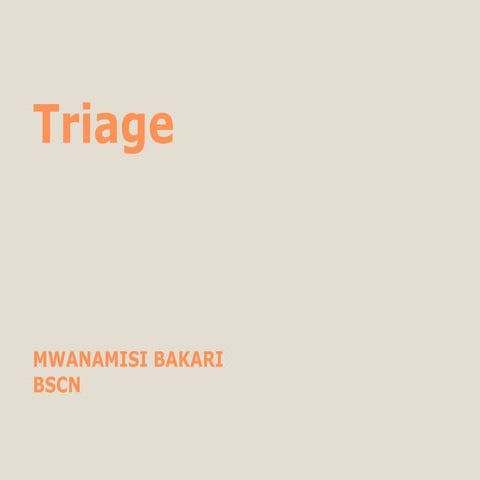 triage and categories of triage.power point presentation