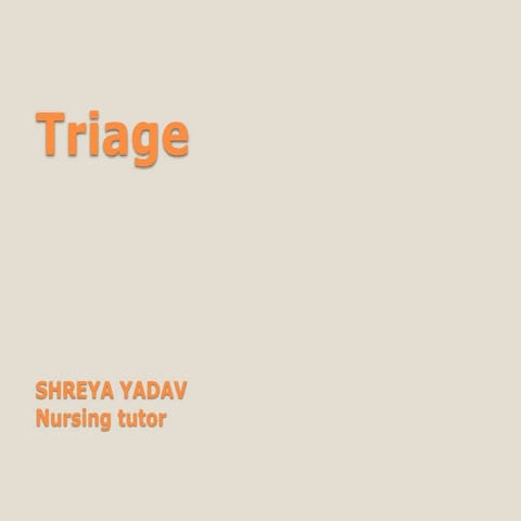 Triage ppt