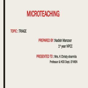 Triage pptx microteacing.pptx triage pres