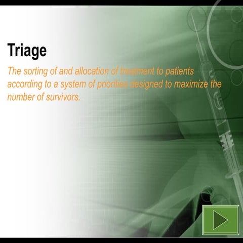 Triage with quiz show