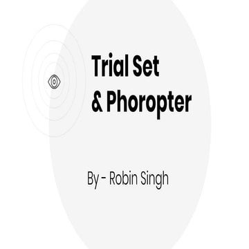 Trial Set & Phoropter by Robin Singh (BMCO)