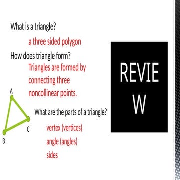 Mathematics 8 TRIANGLE CONGRUENCE Classroom Observation