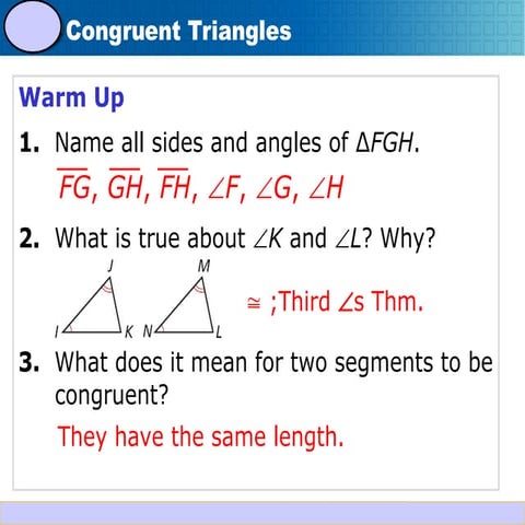 Mathematics 9 Lesson 6_2 Triangle Congruence.ppt