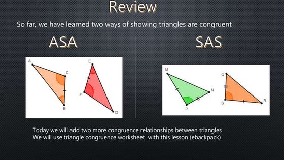 Geometry the congruence of triangles | PPT