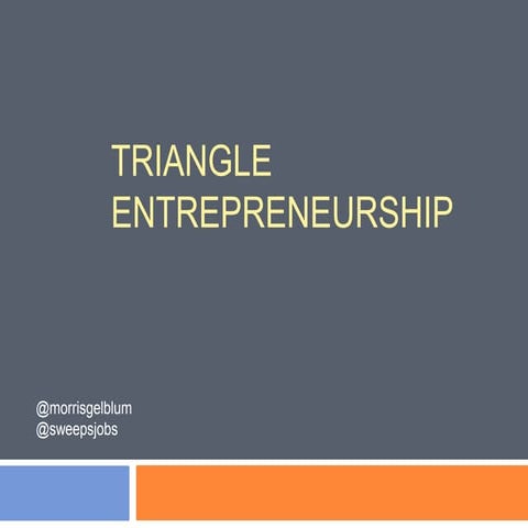 Triangle entrepreneurship