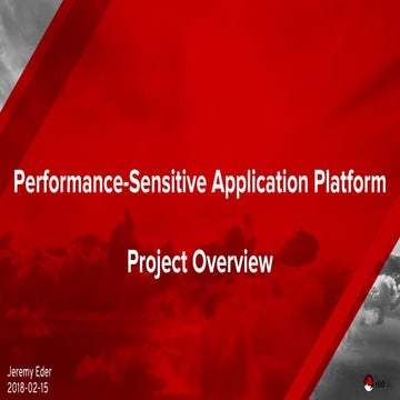 Triangle Kubernetes Meetup - Performance Sensitive Apps in OpenShift