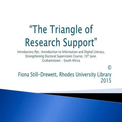 Triangle of Research Support