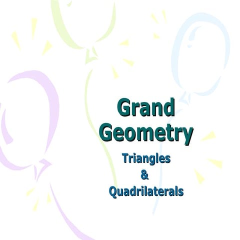 Triangles And Quadrilaterals