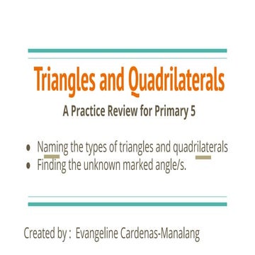 Triangles and quadrilaterals