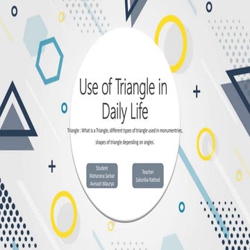 Triangles in daily life