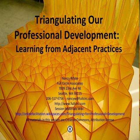 Triangulating our professional development