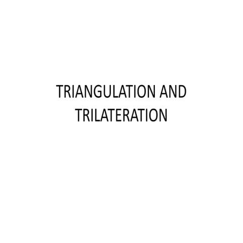 Triangulation and Trilateration | PDF