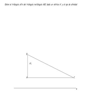 Triángulo afín de un triángulo rect...