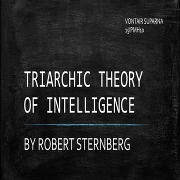 Triarchic theory of intelligence