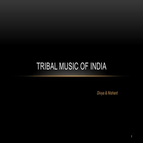 Tribal music of India