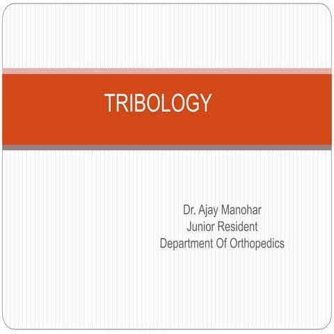 Tribology is defined as the science that deals with the interaction between surfaces in motion