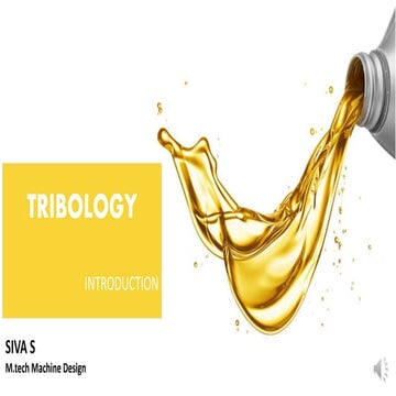 TRIBOLOGY INTRODUCTION