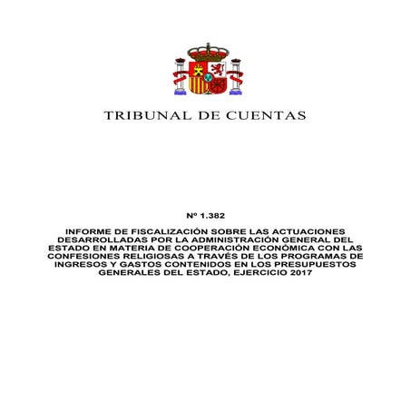 Tribunal de Cuentas - Informe de Fiscalización