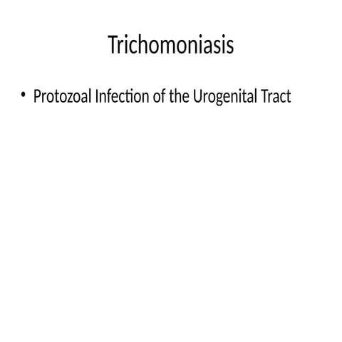 Comprehensive Overview of Trichomoniasis: Causes, Symptoms, and ...