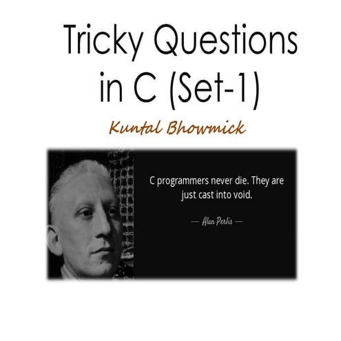 Tricky questions in c set 1 | PDF | Programming Languages | Computing