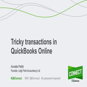 Tricky transactions in QuickBooks Online