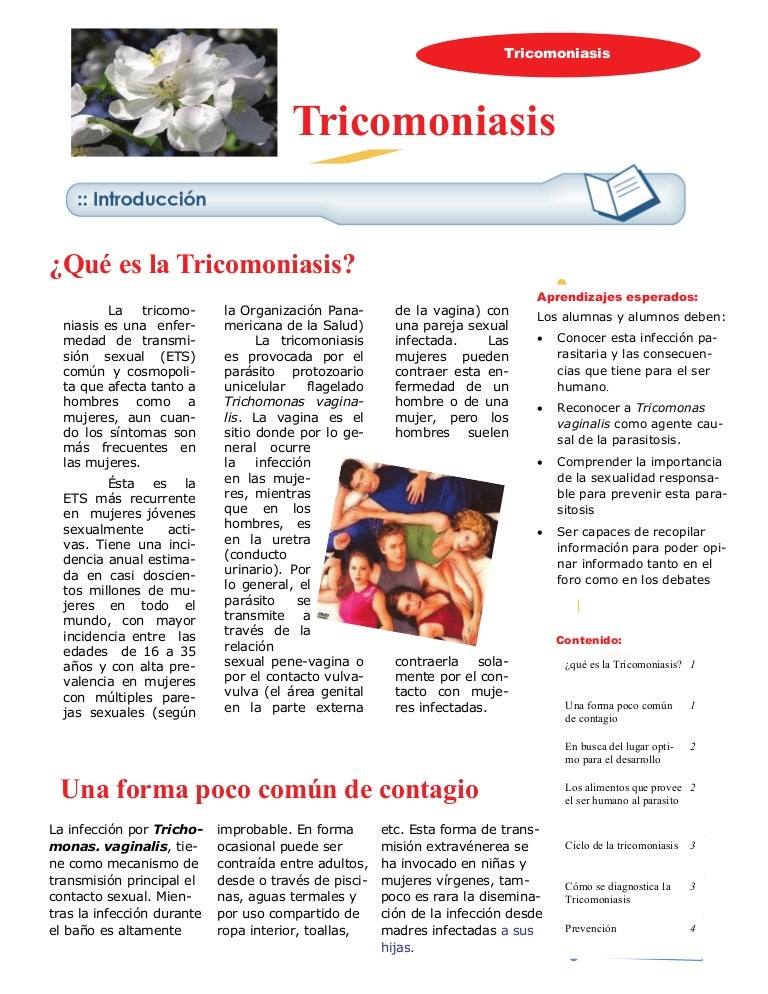como se contagia un hombre de trichomonas