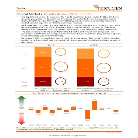 Tricumen / Capital Markets: Results Review 2Q14 / 6m14