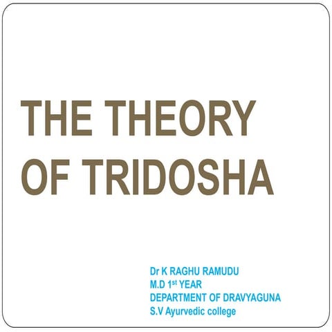 The theory of tridosha