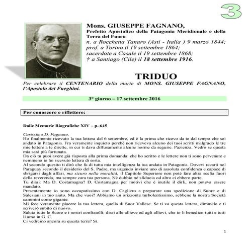 Triduo Mons. Giuseppe Fagnano_3° giorno