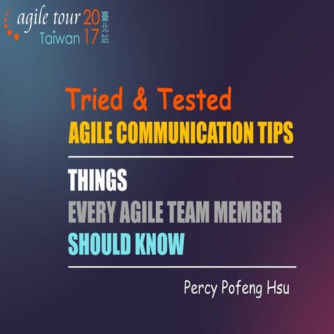 高效溝通 - 揭開促進團隊效能的密碼 | Percy