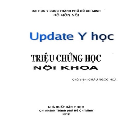 Triệu chứng học nội khoa - Đại học Y dược TPHCM