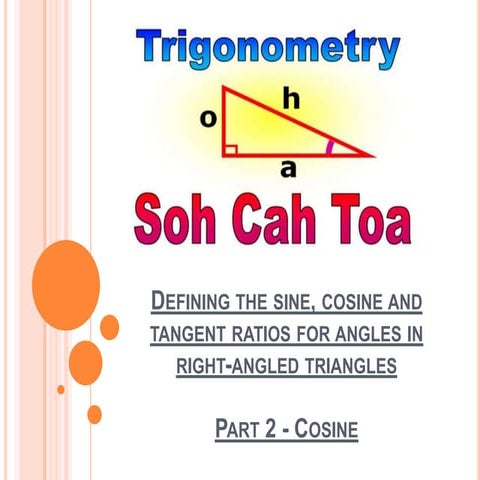 Trig 1 lesson 4   cosine