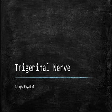 Trigeminal nerve