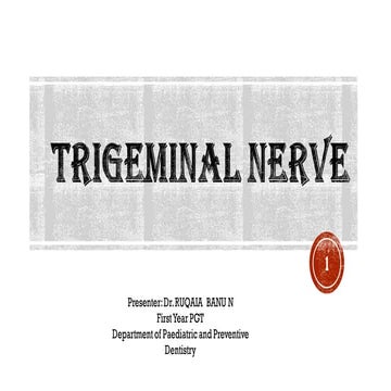 TRIGEMINAL NERVE/Neuralgia/5th cranial nerve
