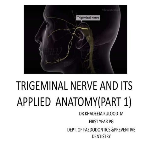Trigeminal nerve and its applied  anatomy