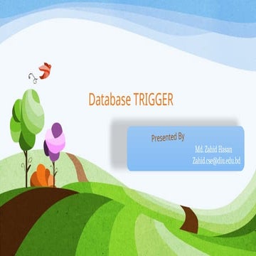 Trigger Database presentation powered by