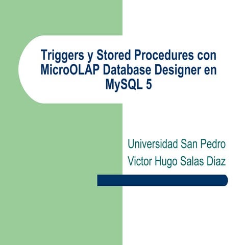 Triggers y Stored Procedures con MicroOLAP Database Designer