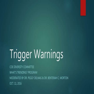 Trigger warnings presentation