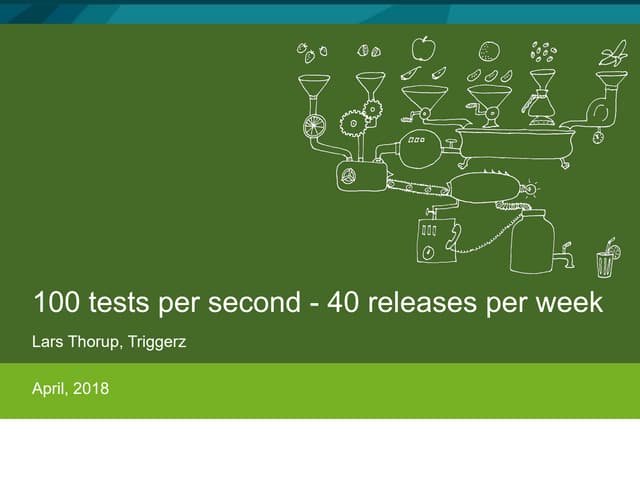100 tests per second - 40 releases per week