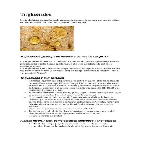 Triglicéridos y colesterol