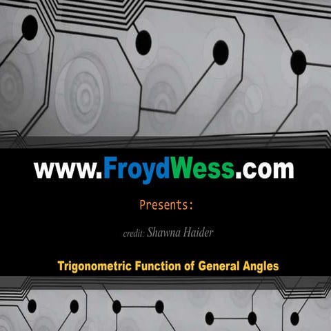 Trigonometric Function of General Angles Lecture