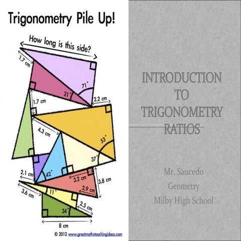 Trigonometry introduction for geometry students