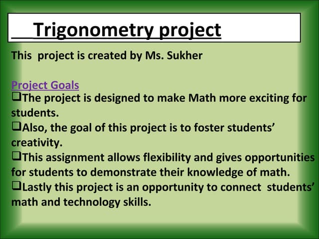 Trigonometry Presentation For Class 10 Students | PPT