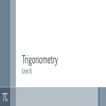 Trigonometry part 1