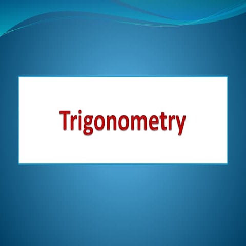 Trigonometry topic details and table with real example