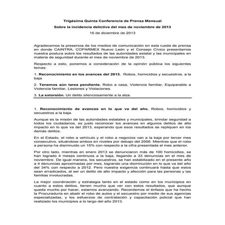 Trigésima Quinta Rueda de Prensa Mensual