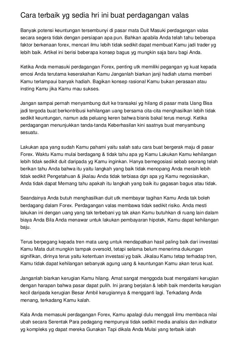 Tidak ada forex pada akhir pekan