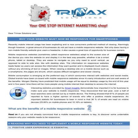 Trimax solutions article   why your website must now be responsive for smartp...