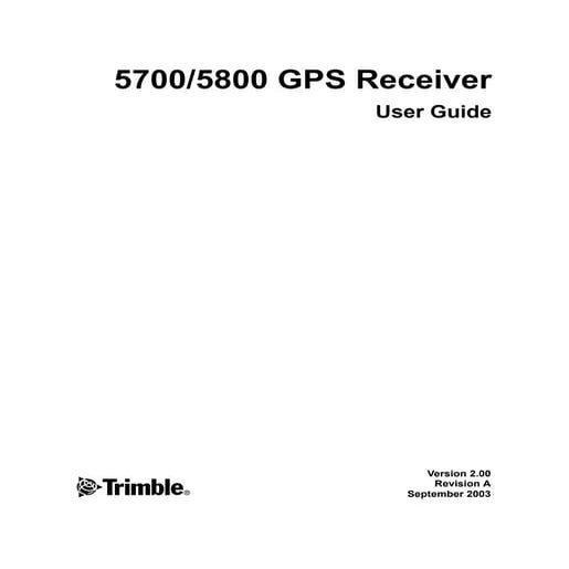 Trimble 5700 manual PDF