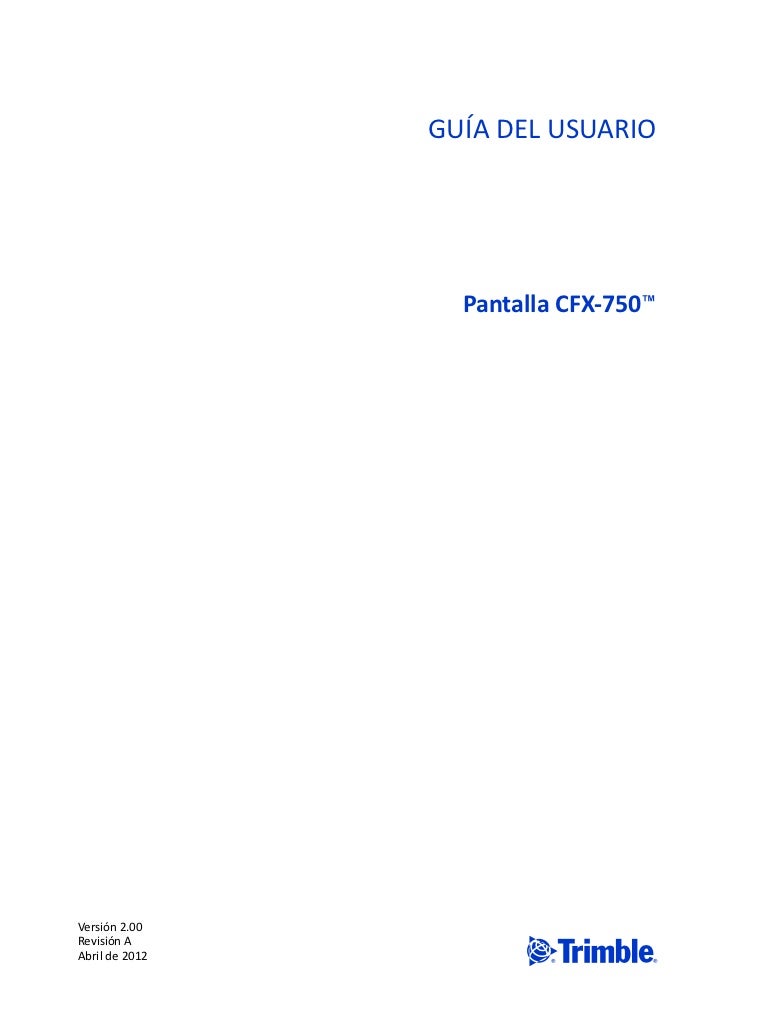 MANUAL CFX750 ESPAÑOL